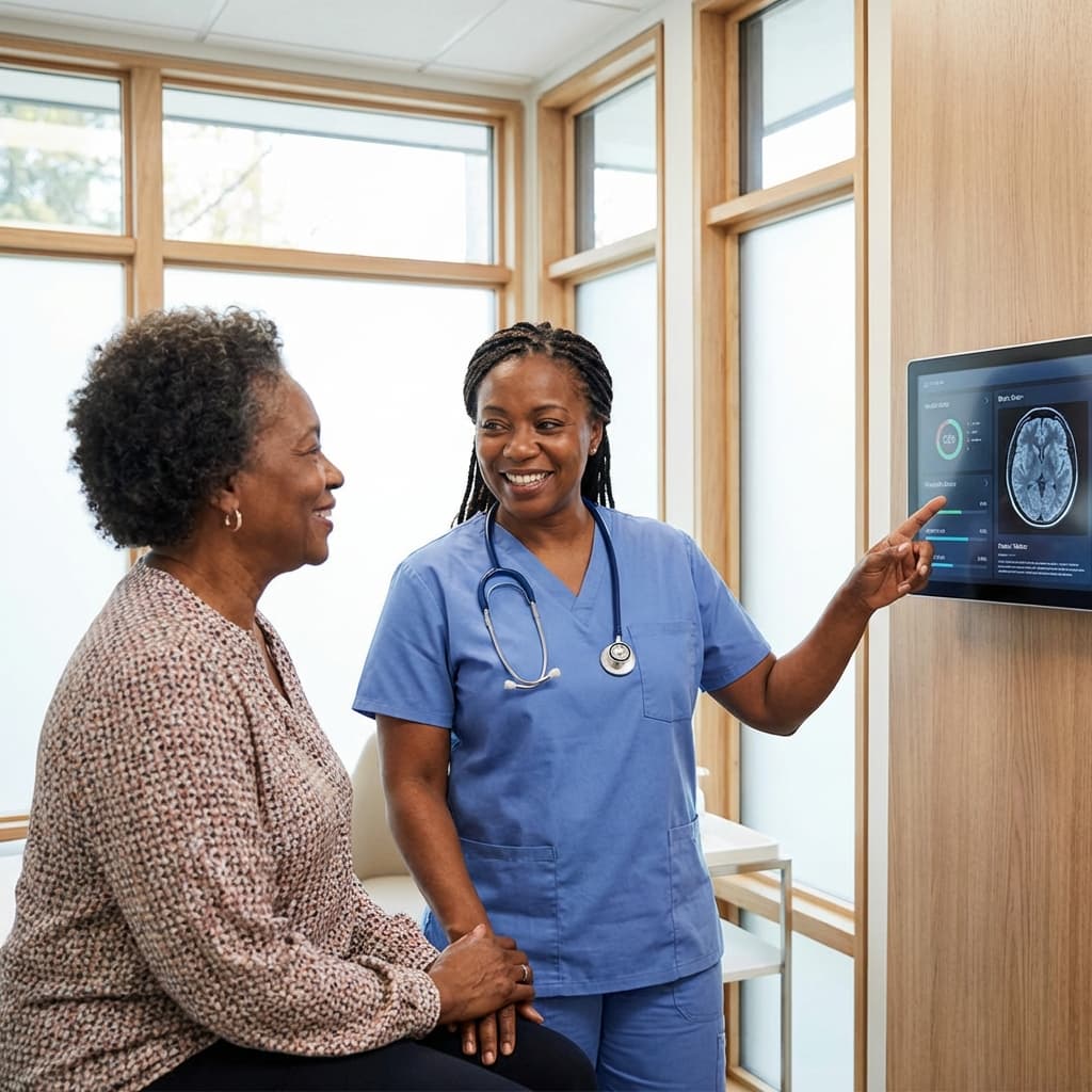 Doctor consulting directly with patient
